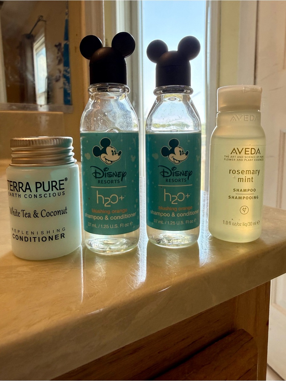 Disney travel shampoo & conditioner + AVEDA Rosemary Mint Shampoo - Picture 6 of 6